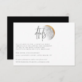 Gilded Moon Wedding Details Card Einladung