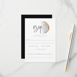 Gilded Moon Wedding RSVP Allergikerkarte Karte