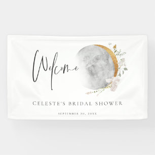 Gilded Moon Wildblume Willkommensbanner Party Banner