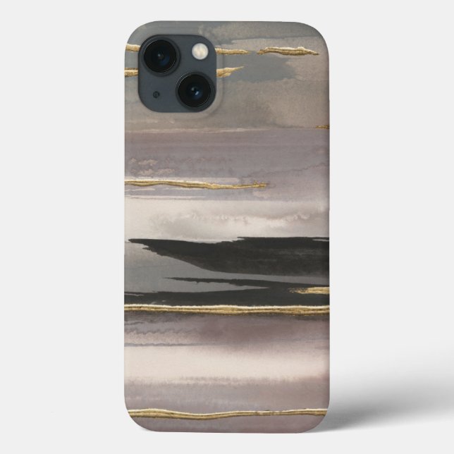 Gilded Morning Fog II Gold Abstract Print Case-Mate iPhone Hülle (Rückseite)