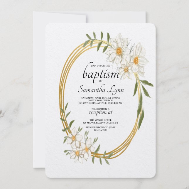 Gilded Oval Einladung (Vorderseite)