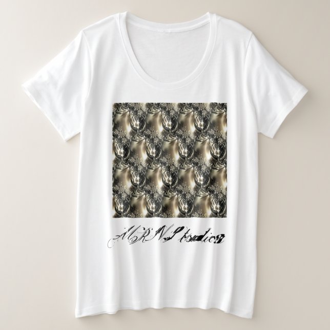 Gilded Pearls Große Größe T-Shirt (Design vorne)