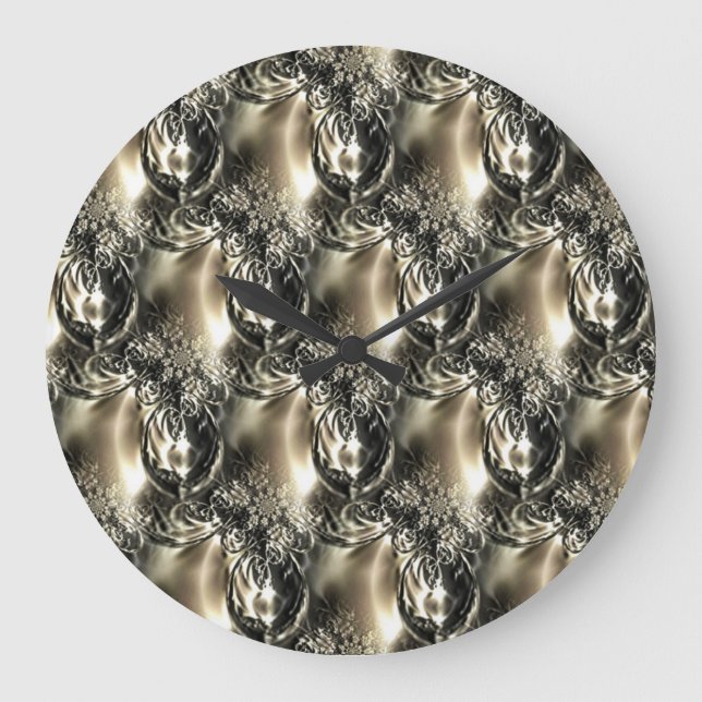 Gilded Pearls Große Wanduhr (Vorderseite)