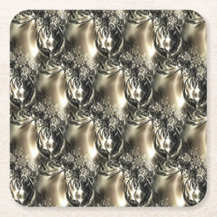 Gilded Pearls Rechteckiger Pappuntersetzer