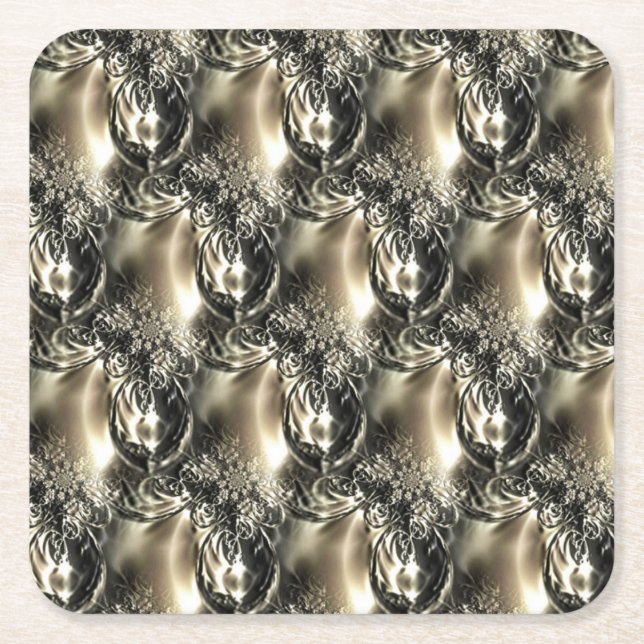 Gilded Pearls Rechteckiger Pappuntersetzer (Vorderseite)