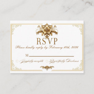 Gilded Royal RSVP Card Begleitkarte
