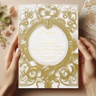 Gilded Royal Wedding Einladung