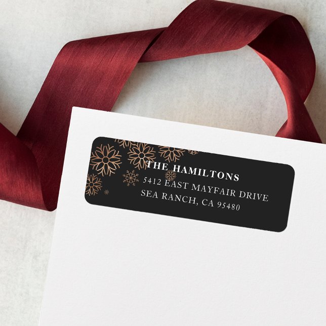 Gilded Snow Return Address Label (Von Creator hochgeladen)