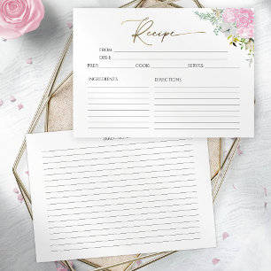 Gilded Wildblume Spring Brautparty Rezept Card Einladung