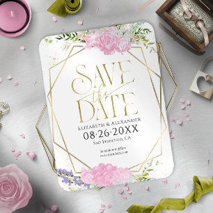 Gilded Wildblume Spring Wedding Save the Date Magnet