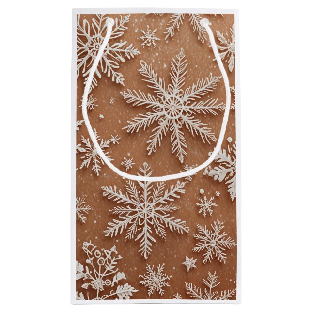 Gilded Winter Crystals Kleine Geschenktüte (Rückseite)