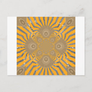 Gilded Zephyr: Eleganz in Golden Yellow & Chrome Postkarte