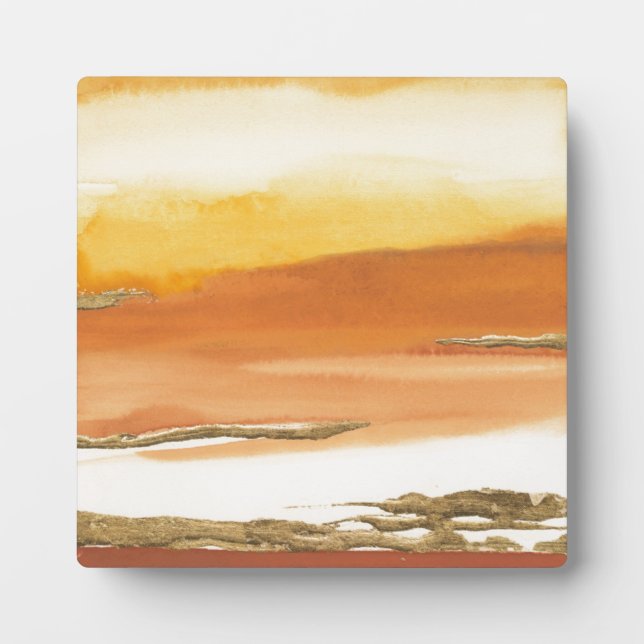 Gildenorange I v2 Abstrakt Print Fotoplatte (Vorderseite)