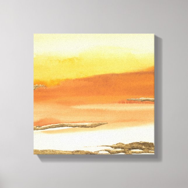Gildenorange I v2 Abstrakt Print Leinwanddruck (Vorderseite)