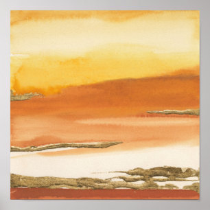 Gildenorange I v2 Abstrakt Print Poster