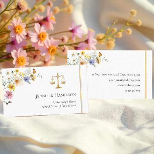 Gildenrechtliche Wildblume Abschluss Name Card Telefonnummerkarte
