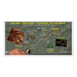 Gilgal Refaim - Cydonia Star Karte Poster