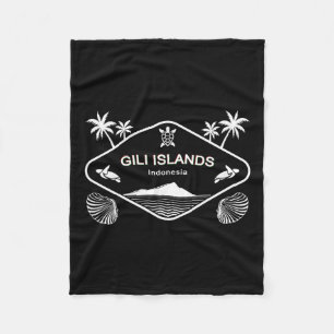 Gili-Inseln Indonesien Meeresschildkröten Palmen U Fleecedecke