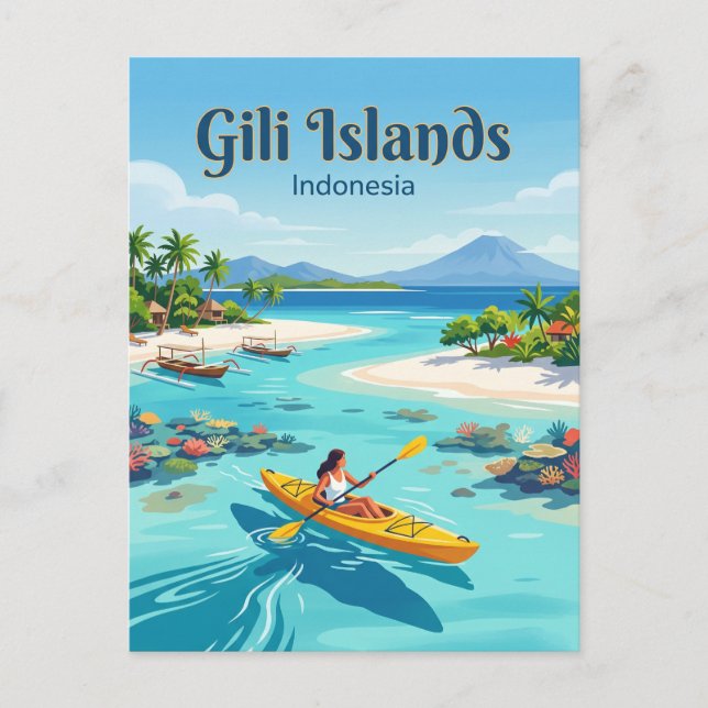Gili-Inseln Indonesien Postkarte (Vorderseite)