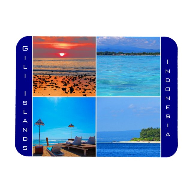 Gili-Inseln indonesisch Magnet (Horizontal)