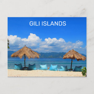 Gili Islands Beach Indonesien Postkarte