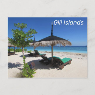 Gili Islands Beach Indonesien Postkarte