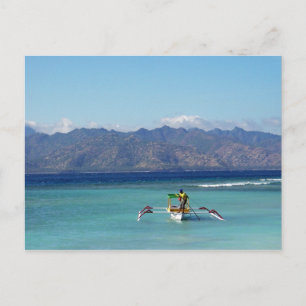 Gili Islands Boat Postcard Postkarte