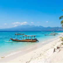 Gili Trawangan Inselparadies Strand Kunstwerk