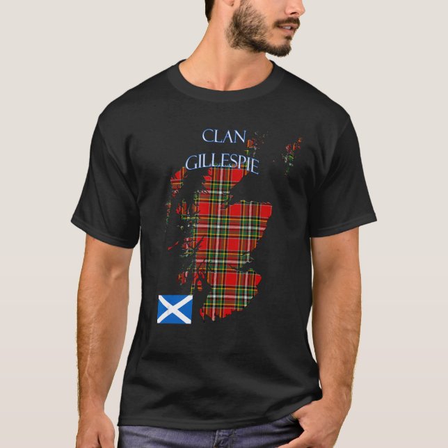 Gillespie Scottish Clan Tartan Scotland T-Shirt (Vorderseite)