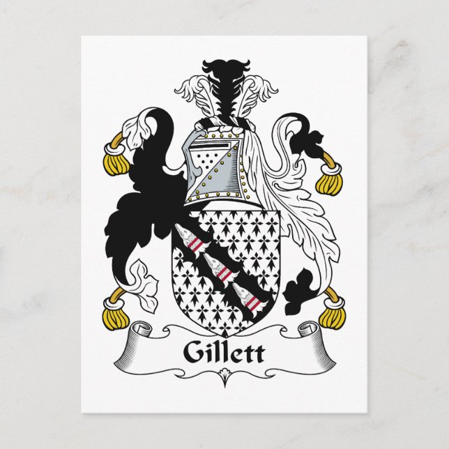 Gillett Familienwappen Postkarte (Vorderseite)