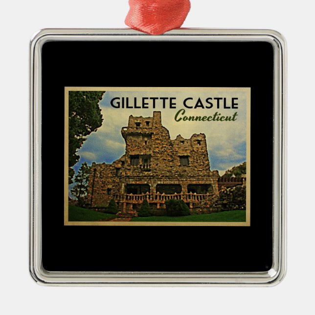 Gillette Castle Connecticut Ornament Aus Metall (Vorne)