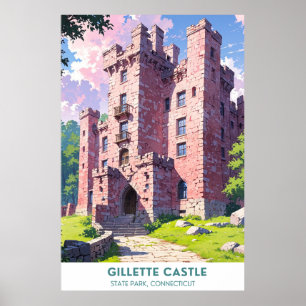 Gillette Castle Staat Park, Connecticut Poster