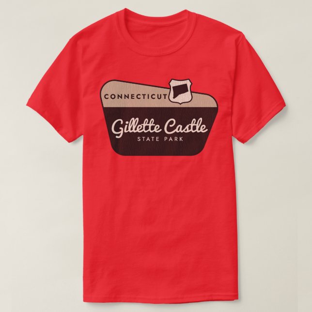 Gillette Castle Staat Park Connecticut Willkommen T-Shirt (Design vorne)