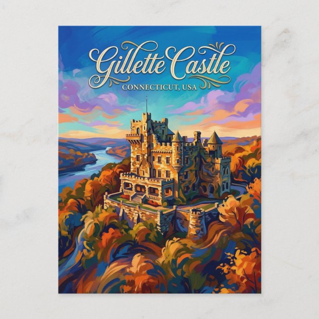 Gillette Castle State Park Connecticut Postkarte (Vorderseite)