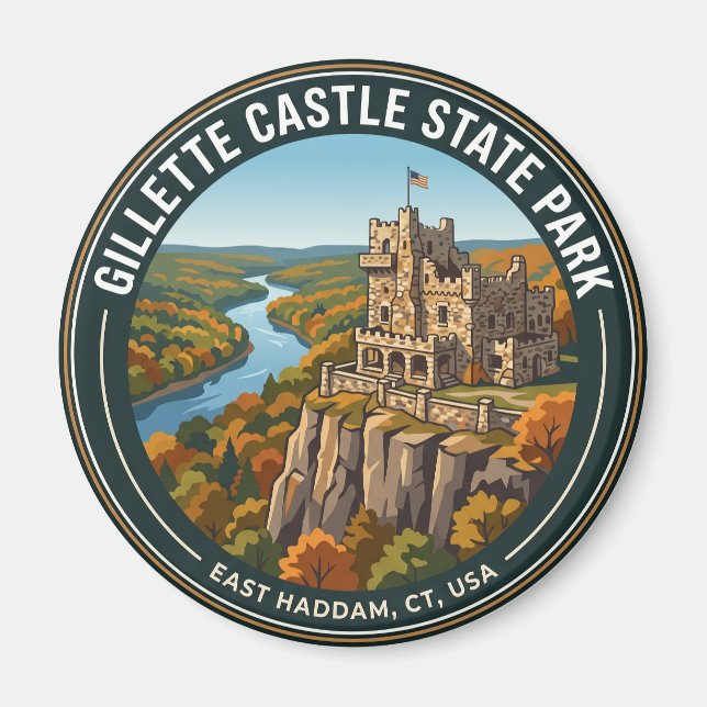 Gillette Castle State Park USA Magnet (Vorne)