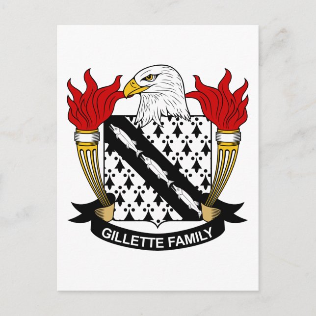 Gillette Familienwappen Postkarte (Vorderseite)