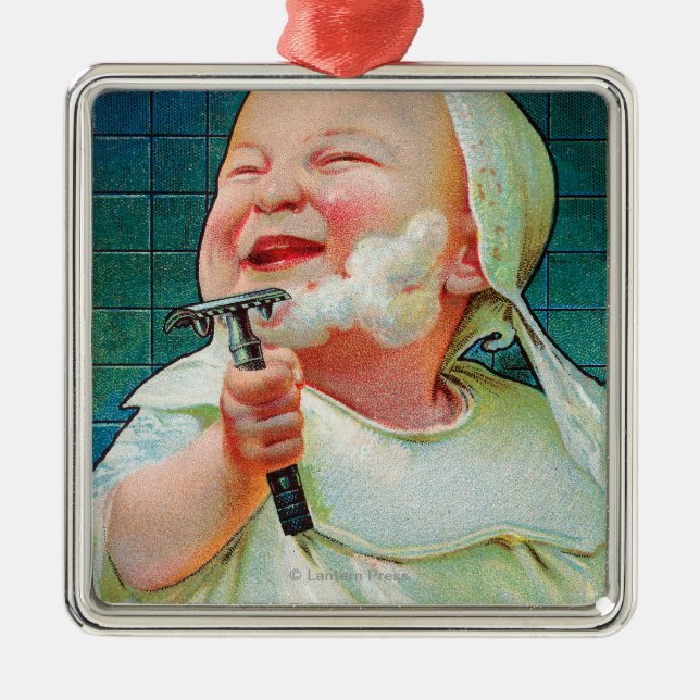 Gillette-Rasierapparat - fangen Sie frühe Rasur an Ornament Aus Metall (Vorne)