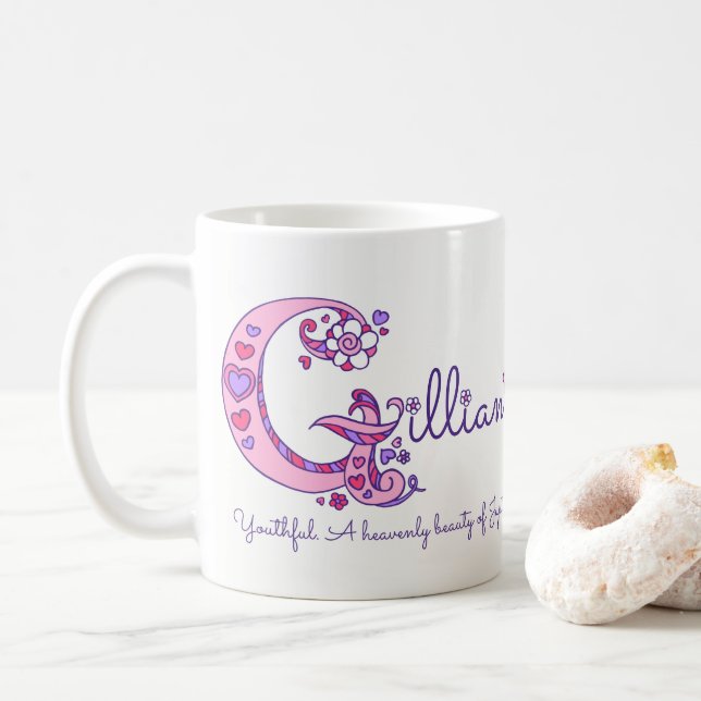 Gilliannamensbedeutung dekorative tasse (Mit Donut)