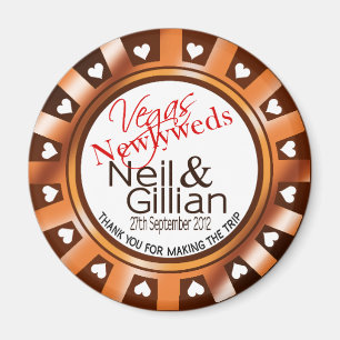 Gillian's Vegas Newlyweds Casino Chip Magnet Gefal