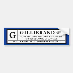 Gillibrand-Warnschild Autoaufkleber