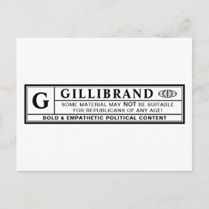 Gillibrand-Warnschild Postkarte
