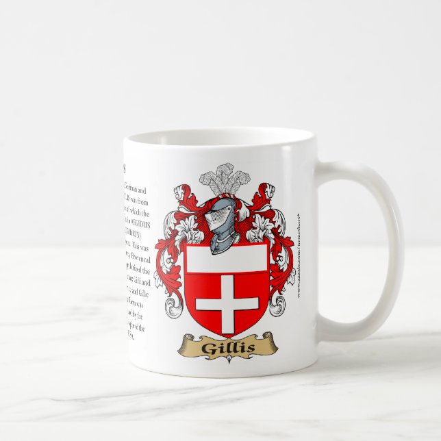 Gillis, der Ursprung, die Bedeutung und das Wappen Kaffeetasse (Rechts)
