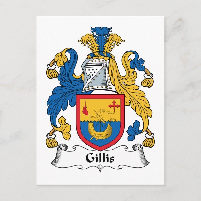 Gillis Familienwappen Postkarte (Vorderseite)
