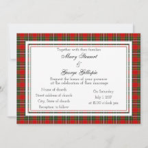 Gillispie Scottish Wedding Einladung