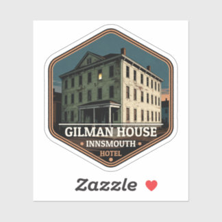 Gilman House Innsmouth Hotel Vintage Reiseabzeiche Aufkleber