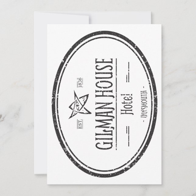 Gilman House Innsmouth Lovecraftian Einladung (Vorderseite)