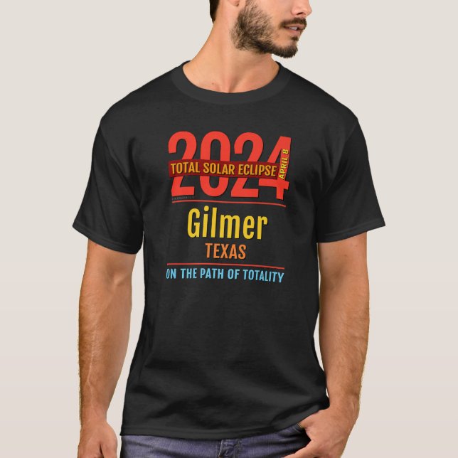 Gilmer Texas TX Total Solar Eclipse 2024 4 T-Shirt (Vorderseite)
