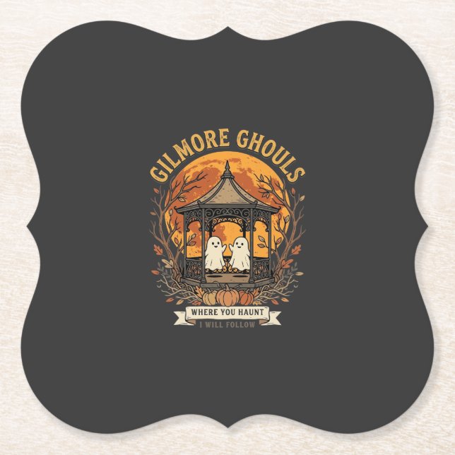 Gilmore Ghouls Halloween-Geist-Gartenpavillon Desi Untersetzer (Vorderseite)