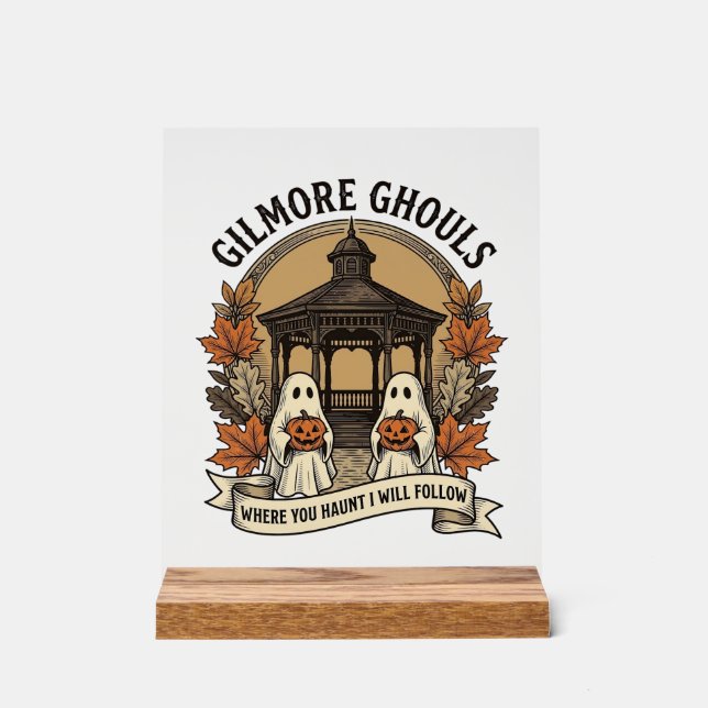 Gilmore Ghouls Vintage Halloween Geist Acrylschild (Vorderseite)