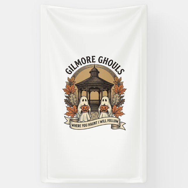 Gilmore Ghouls Vintage Halloween Geist Banner (Vertikal)